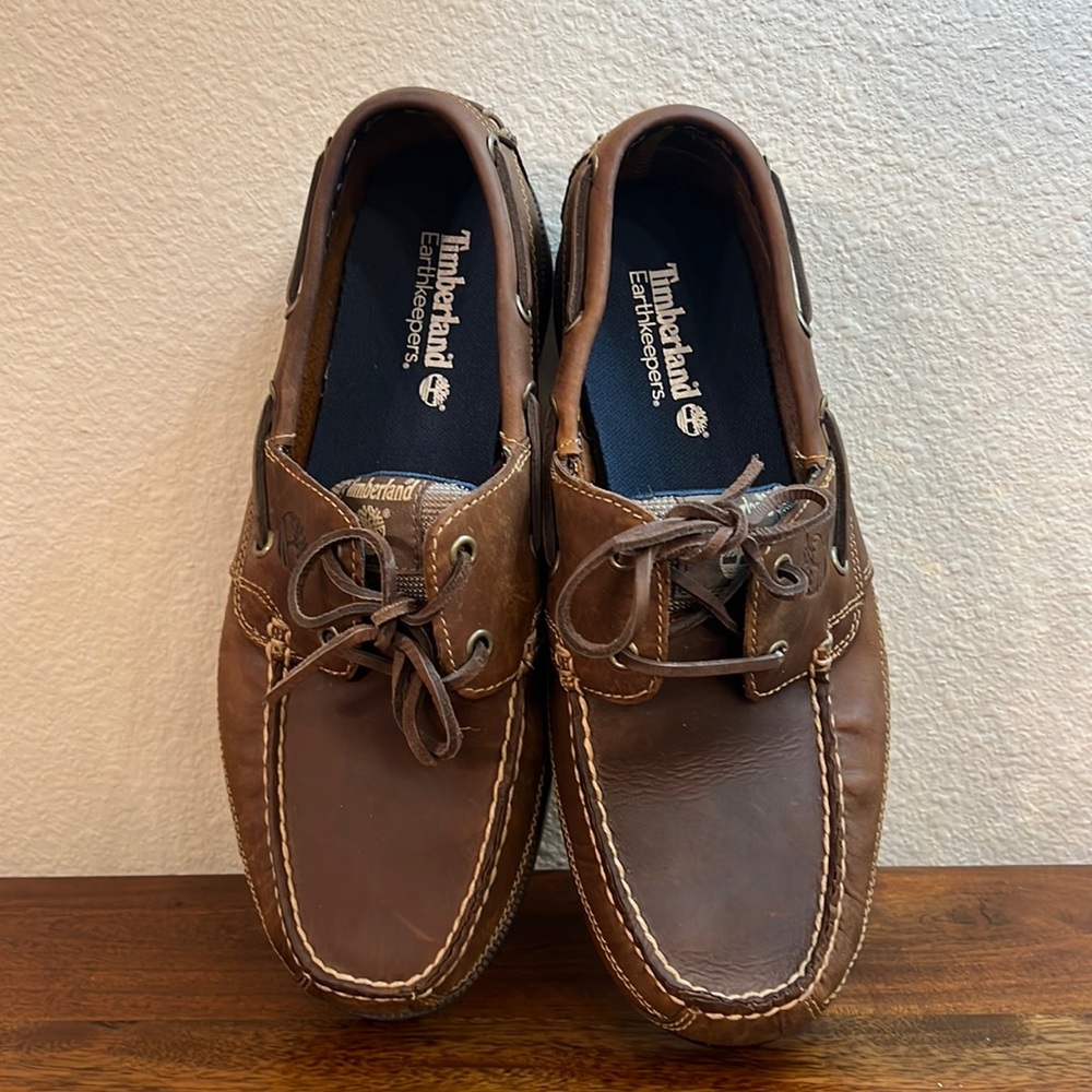 Timberland Earthkeepers Men's Brown Boat Loafers  Size 9.5W worn once in house